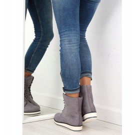 Gray Lace-up boots 6207 Gray grey 1