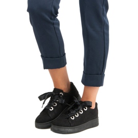 Black suede sneakers 1