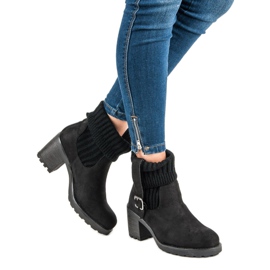 Seastar Suede high-heeled boots black 2