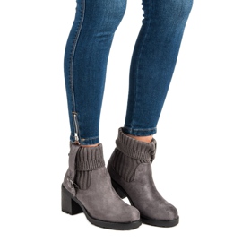 Seastar Suede high-heeled boots grey 2