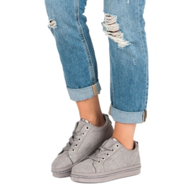 Fashion Suede Sneakers grey 1