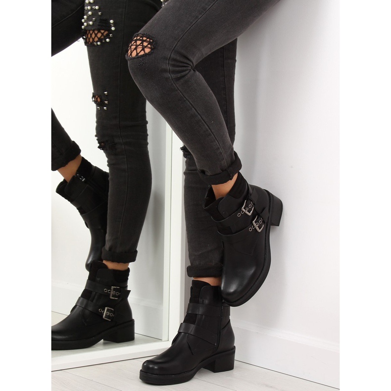 Black Women's black boots 7B706 Black 1