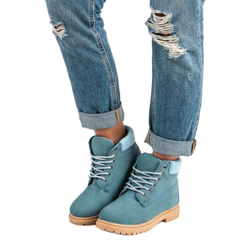 Original Walkman Shoes Blue leather boots 2