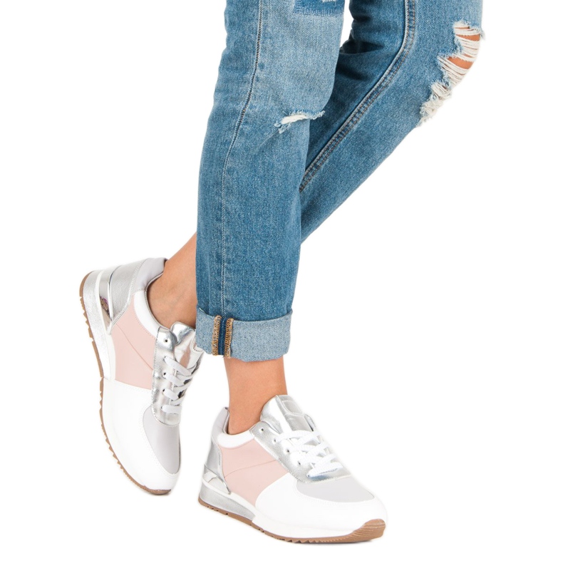 Betler Pastel Sport Shoes white grey pink 2 Betler Pastel Sport Shoes white grey pink 2