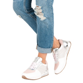 Betler Pastel Sport Shoes white grey pink 2