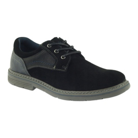 McKey Men's suede shoes 285 black navy blue 1