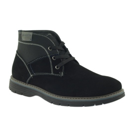 McKey Men's suede lace-up boots 284 black 1