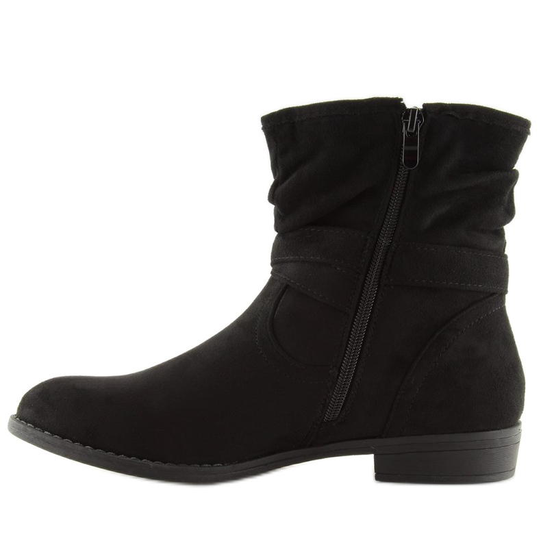 Black women's black boots 606-3 Black 2