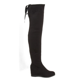 Black wedge boots 168-139 black 1