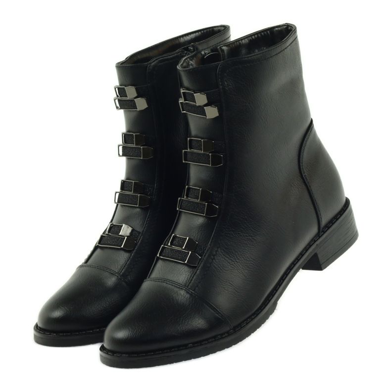M.Daszyński Black Booties Jodhpur boots SA62 4