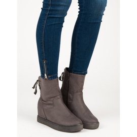 Bestelle Burgundy wedge boots grey 1 Bestelle Burgundy wedge boots grey 1