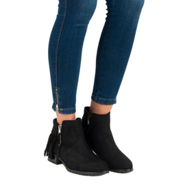 Kayla Boho suede boots black 1
