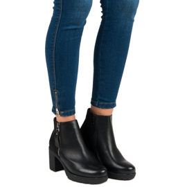 Anesia Paris Black ankle boots on the post 1