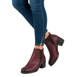 Boots Chelsea Boots On Heel VINCEZA red 2