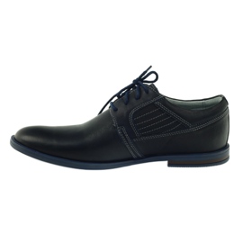 Riko Men's navy blue leather shoes 819 2