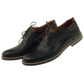 Riko men's shoes lace-up 842 black brown 5