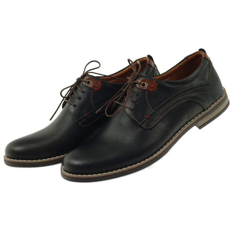 Riko men's shoes lace-up 842 black brown 5