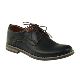 Riko men's shoes lace-up 842 black brown 1