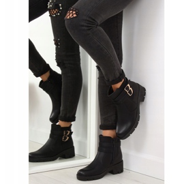 Black HY-54 Black boots with thick soles 2