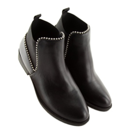 Black Chelsea boots for women Q-28 Black 1