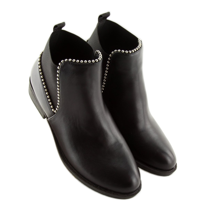 Black Chelsea boots for women Q-28 Black 1