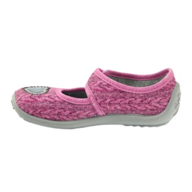 Befado children's shoes ballerinas slippers 945x325 grey pink 2