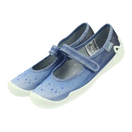 Girls slippers sequins Befado 114y316 blue grey navy blue 4