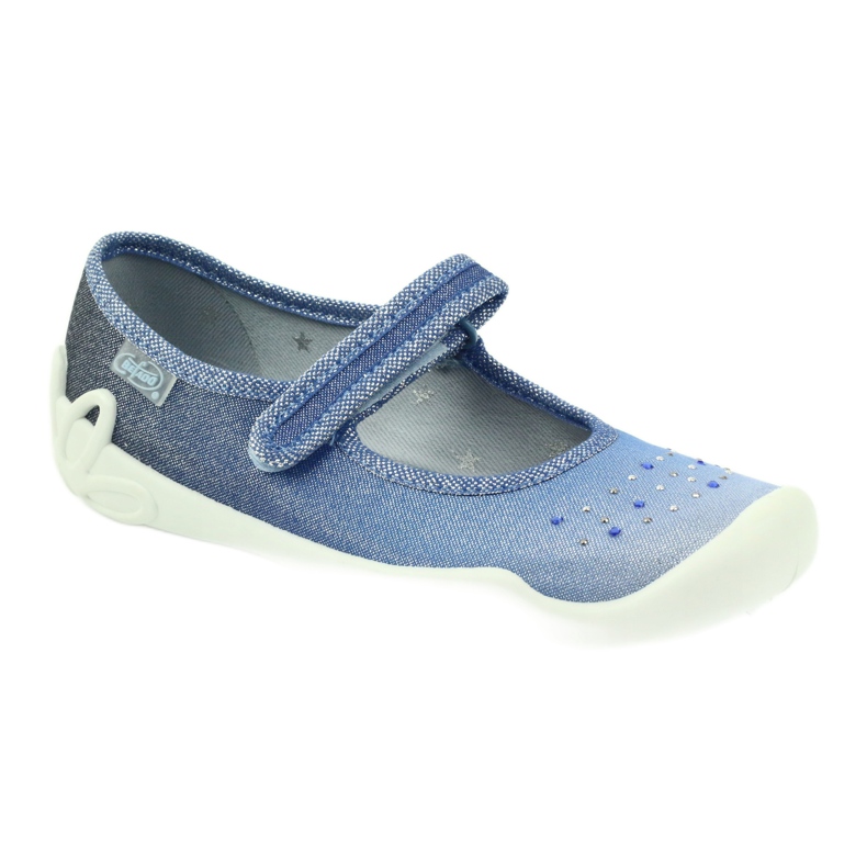 Girls slippers sequins Befado 114y316 blue grey navy blue 2