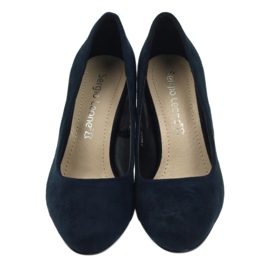 Sergio Leone Navy blue suede pumps PB200 3 Sergio Leone Navy blue suede pumps PB200 3