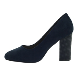 Sergio Leone Navy blue suede pumps PB200 2