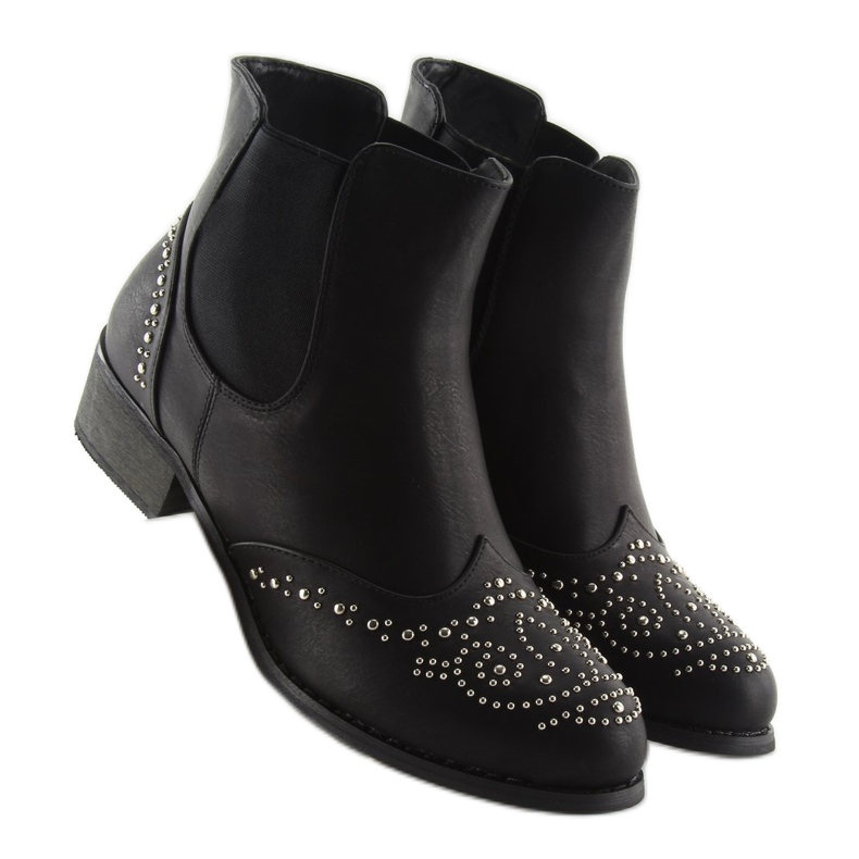 Black Chelsea boots with studs black ka16-160sl Black 1
