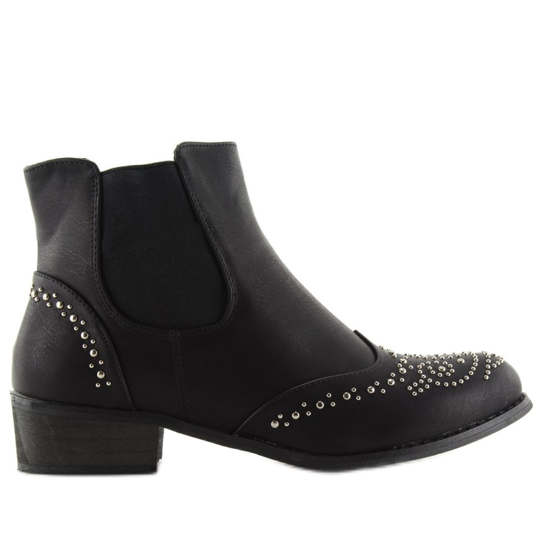 Black Chelsea boots with studs black ka16-160sl Black 2