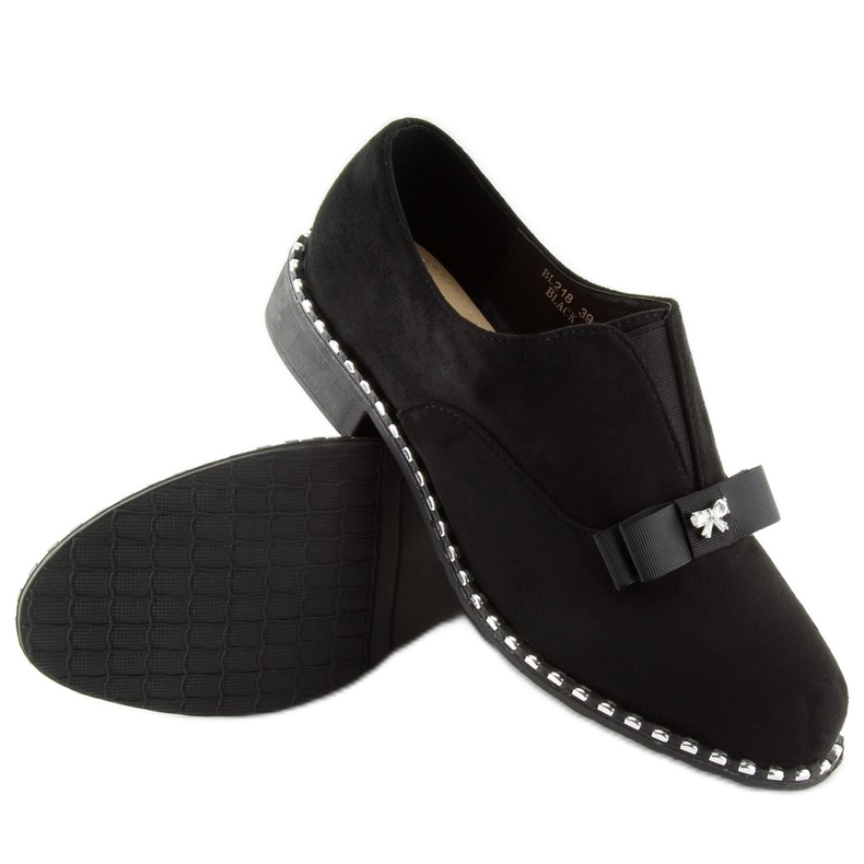Black women's loafers BL218 Black 2