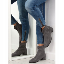 Gray Low-heeled boots F184 Gray grey 2