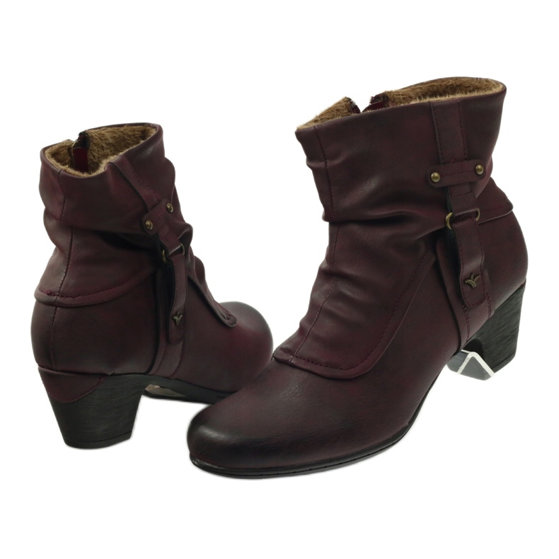 Maroon boots super comfortable Aloeloe multicolored red 5