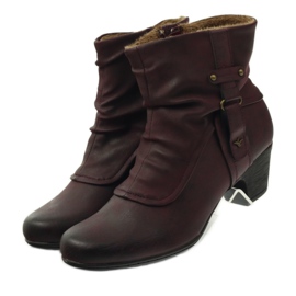 Maroon boots super comfortable Aloeloe multicolored red 4