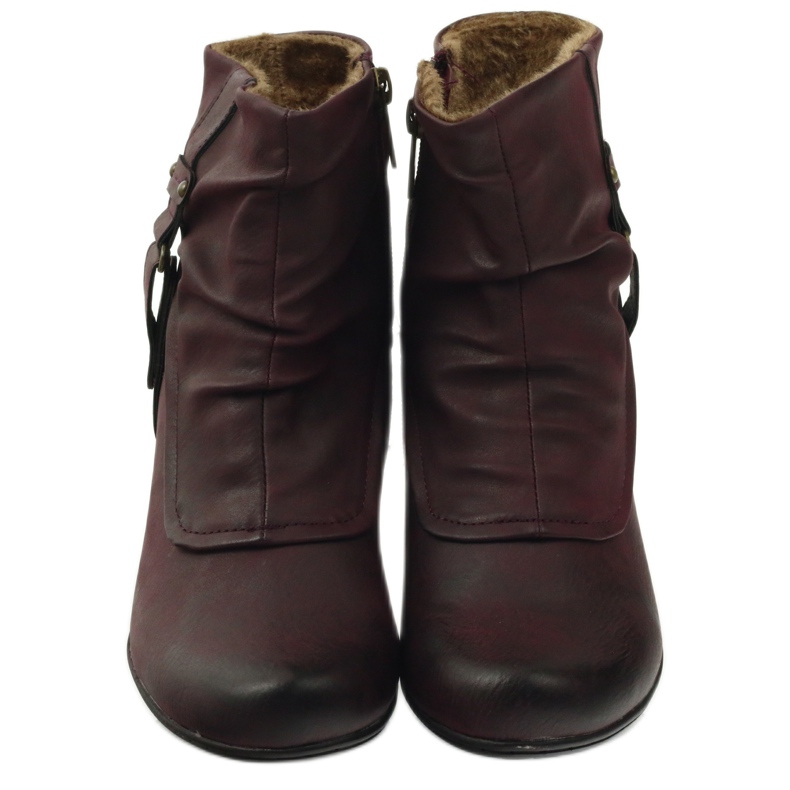 Maroon boots super comfortable Aloeloe multicolored red 3