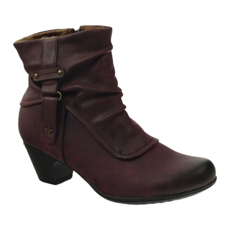 Maroon boots super comfortable Aloeloe multicolored red 1
