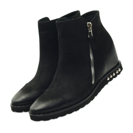 Black Wedge boots Edeo 3137 3