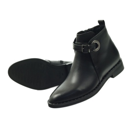 Edeo Women's black leather boots insulated with Polar 3243 4