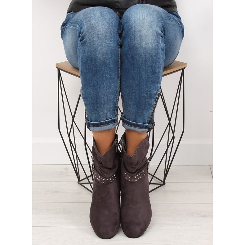 Sash belt with gray PE103 Gray studs grey 1