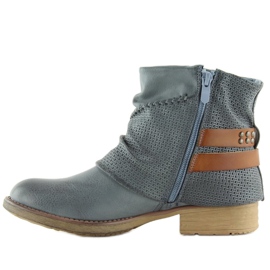Blue women's blue boots 640-PA Blue 2