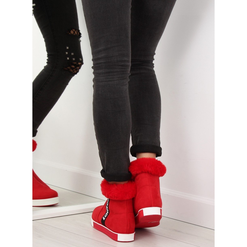 Red ankle-high sneakers NB252P Red 1