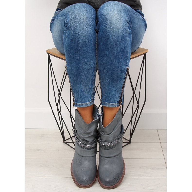 Blue women's blue boots 815-PA Blue 1