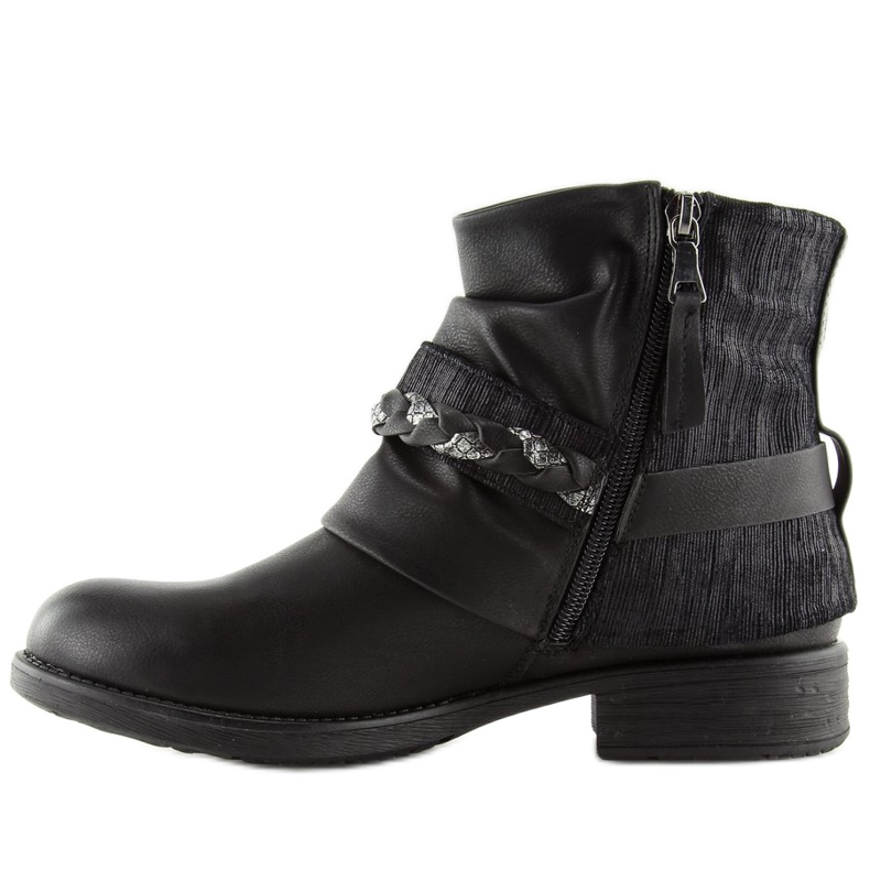 Black women's black boots 210-PA Black 2
