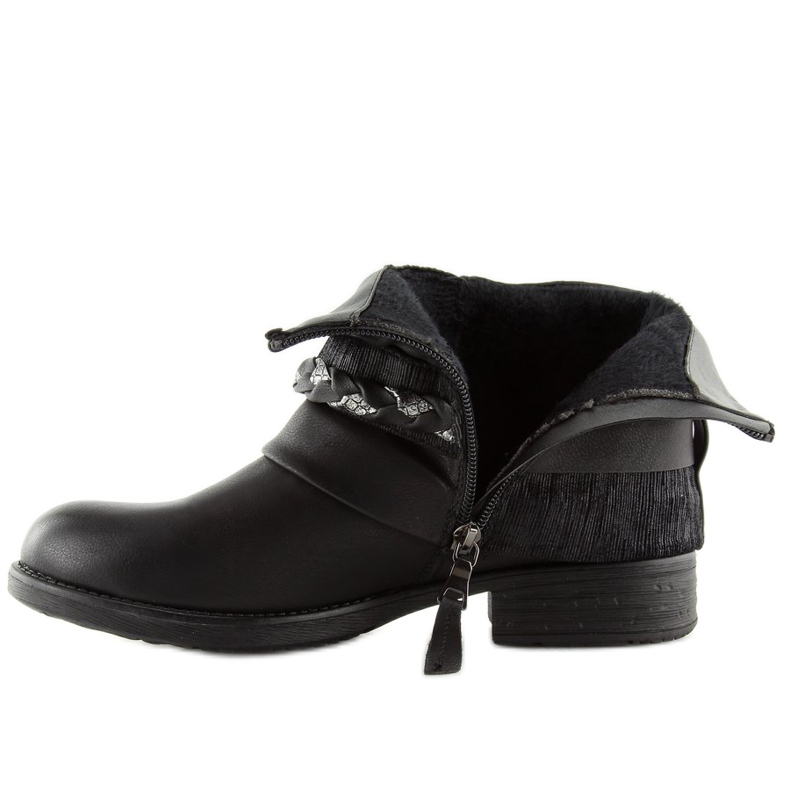 Black women's black boots 210-PA Black 1
