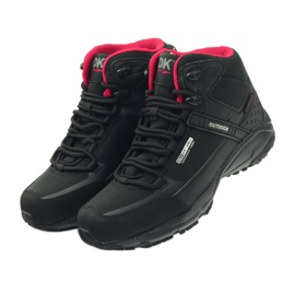 DK 1751 black softshell trekking shoes red 4