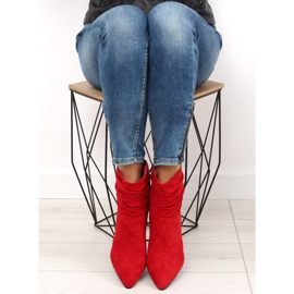 Red Wide-heeled boots NC781 Red 2