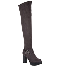 Super Me Over-the-knee boots grey 1