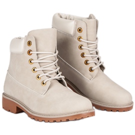 Ladies' beige hiking boots 1
